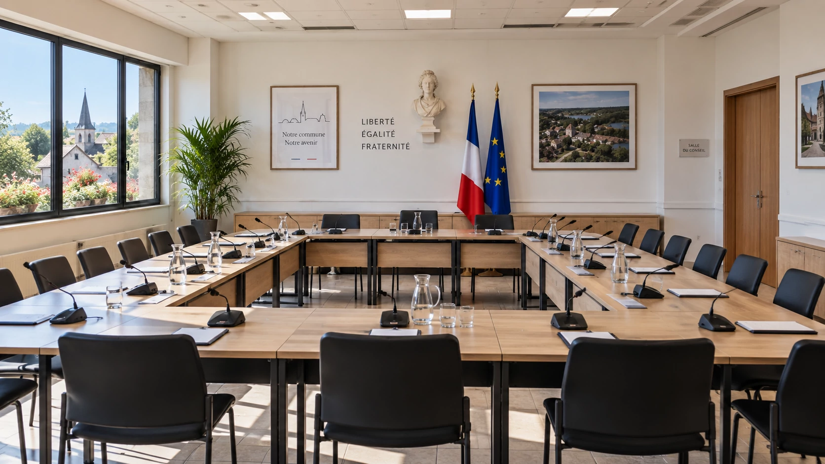 Salle du conseil municipal d’une mairie de village